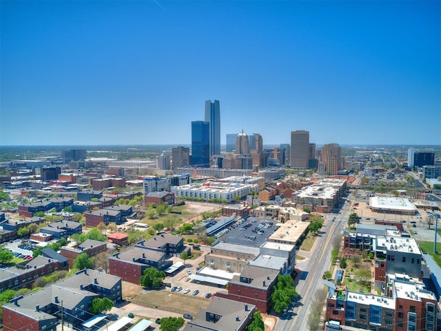 drone / aerial view featuring a view of city