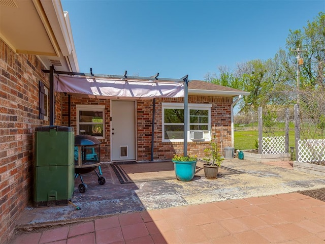 view of patio featuring cooling unit