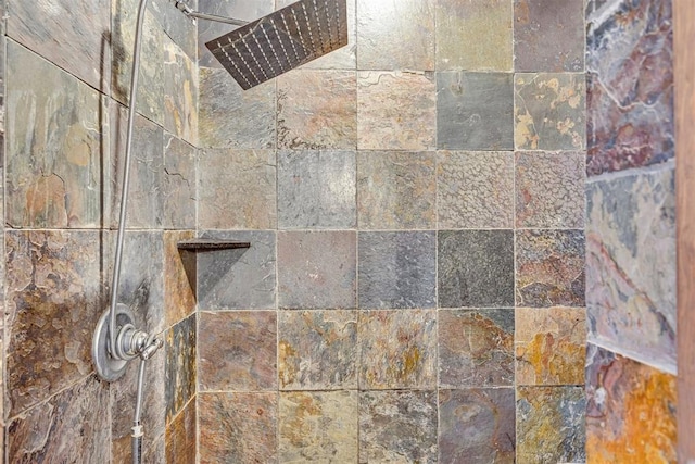 room details with tiled shower