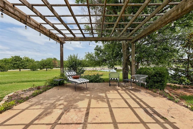 2293 Cottage Ln, Blanchard, OK 73010 - view of patio with a pergola