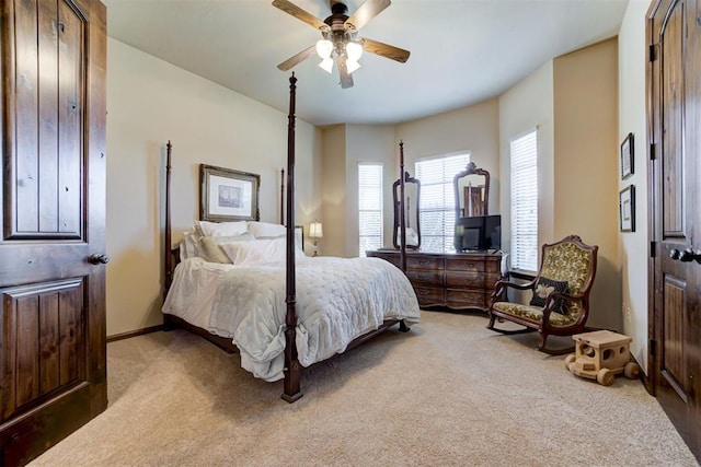 2293 Cottage Ln, Blanchard, OK 73010 - carpeted bedroom featuring ceiling fan and baseboards