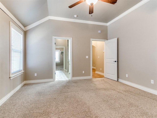 13340 Greenscape Rd, Piedmont, OK 73078 - unfurnished bedroom featuring baseboards, ensuite bathroom, crown molding, ceiling fan, and light colored carpet