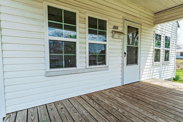 view of wooden deck