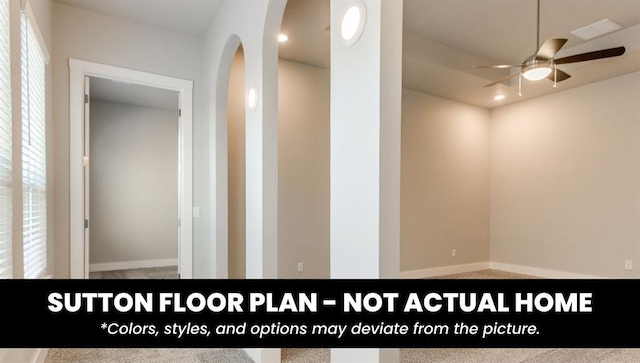 10000 Calypso Way, Yukon, OK 73099 - hall featuring recessed lighting and plenty of natural light