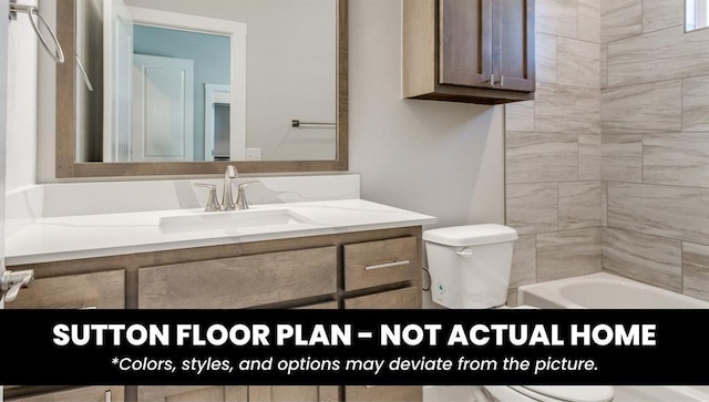 10000 Calypso Way, Yukon, OK 73099 - bathroom featuring vanity and shower / tub combination