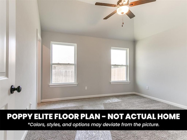 1116 SW 139th St, Oklahoma City, OK 73170 - unfurnished room with a ceiling fan, light colored carpet, and baseboards