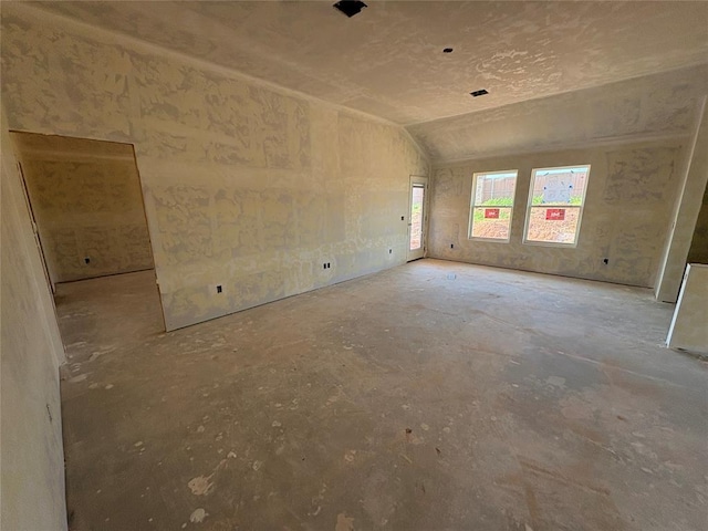 2333 SE 89th Ter, Oklahoma City, OK 73160 - empty room featuring concrete flooring and lofted ceiling