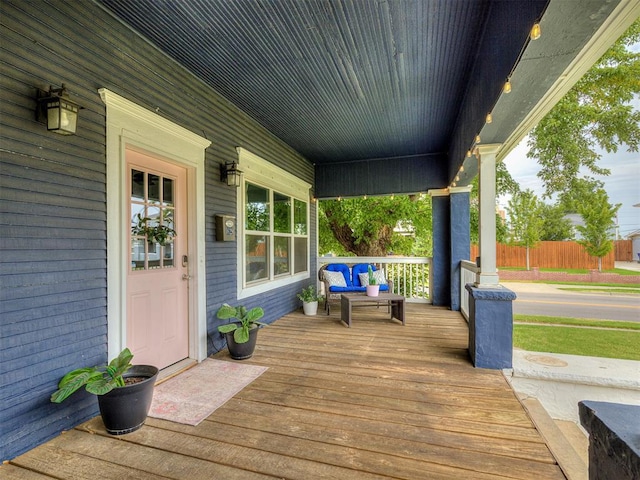 1629 N Klein Ave, Oklahoma City, OK 73106 - wooden terrace with a porch