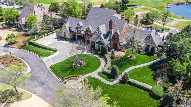 5100 Wisteria Dr, Oklahoma City, OK 73142 - drone / aerial view with a water view and view of golf course