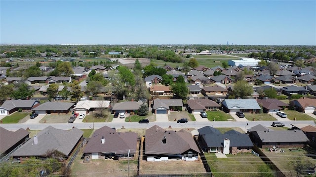 aerial view with a residential view