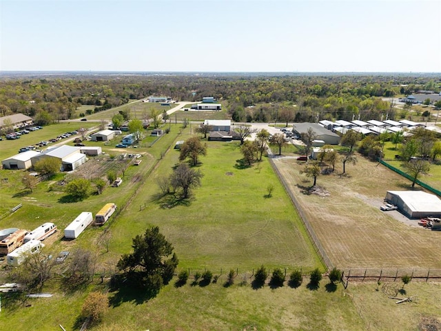aerial view with a rural view