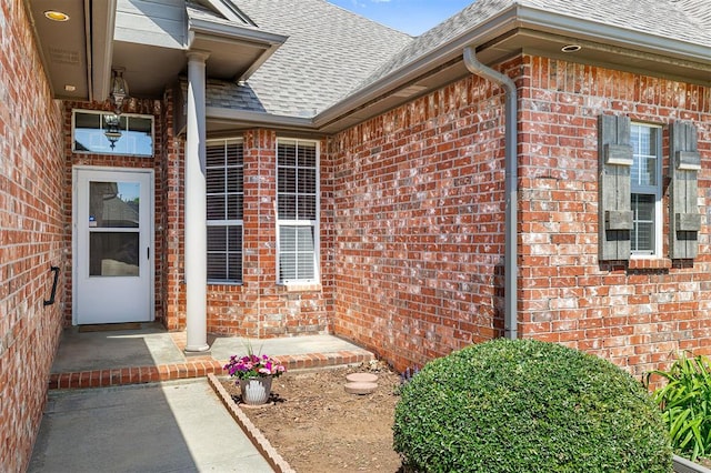 1240 Penny Ln, El Reno, OK 73036 - property entrance with brick siding and a shingled roof