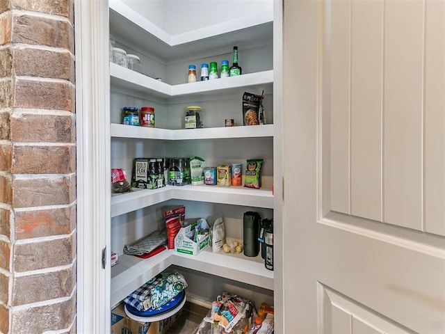 view of pantry