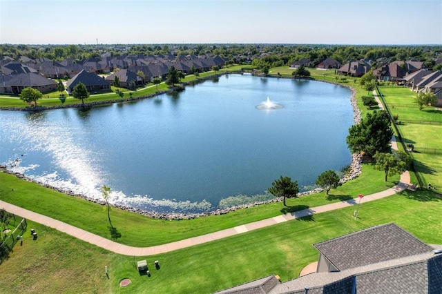 11016 Katie Beth Ln, Oklahoma City, OK 73170 - aerial perspective of suburban area with a large body of water