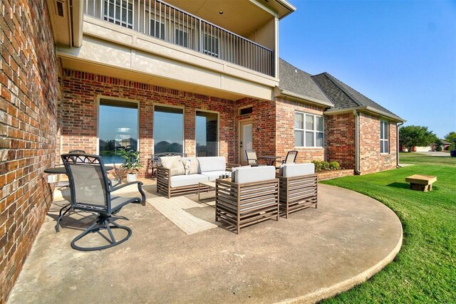 11016 Katie Beth Ln, Oklahoma City, OK 73170 - view of patio with a balcony and an outdoor hangout area