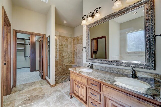 11016 Katie Beth Ln, Oklahoma City, OK 73170 - full bathroom featuring a walk in shower and double vanity
