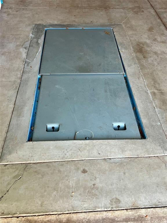 view of storm shelter