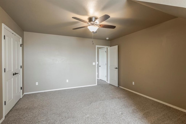 5800 SE 142nd St, Oklahoma City, OK 73165 - unfurnished bedroom with ceiling fan, baseboards, and carpet floors