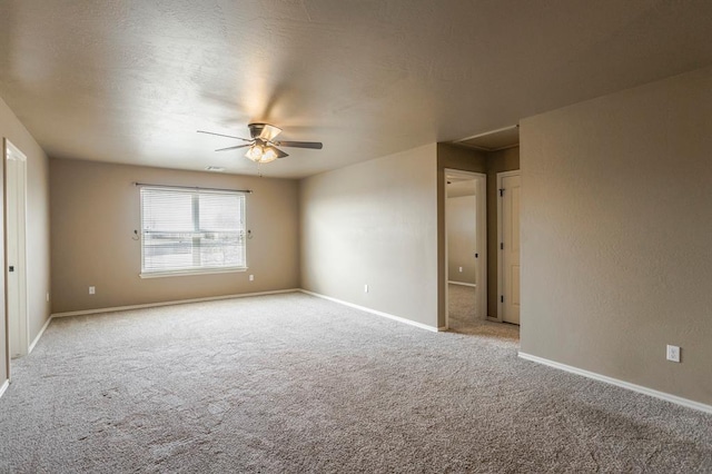 5800 SE 142nd St, Oklahoma City, OK 73165 - empty room with light colored carpet, baseboards, and ceiling fan