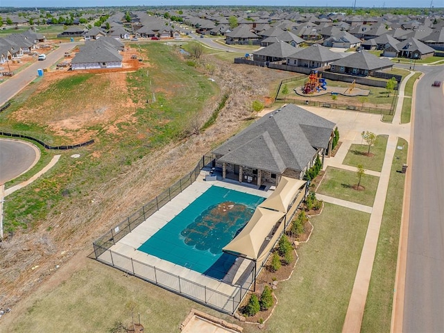 birds eye view of property featuring a residential view