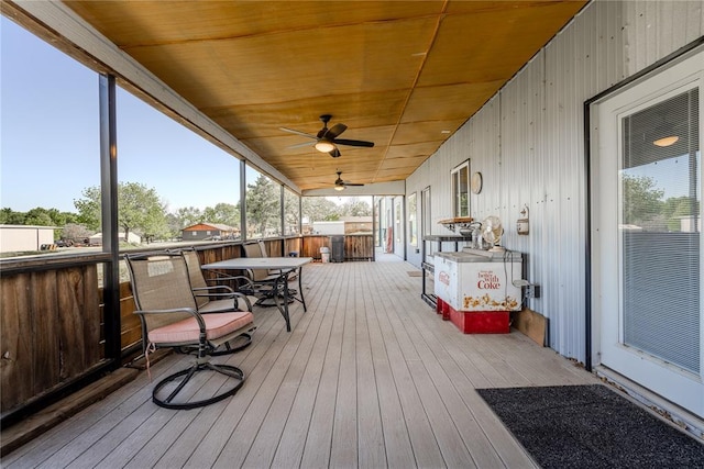 4556 Cobra Ln, Kingston, OK 73439 - deck with ceiling fan