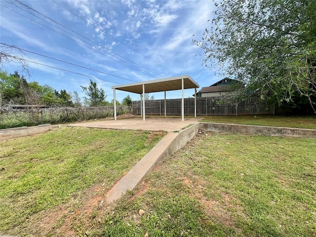 136 Skyline Dr, Chickasha, OK 73018 - view of yard with a patio area and fence