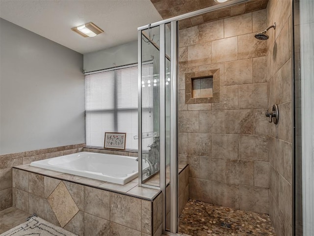 7 Kaross Dr, Shawnee, OK 74801 - bathroom featuring a garden tub and a stall shower