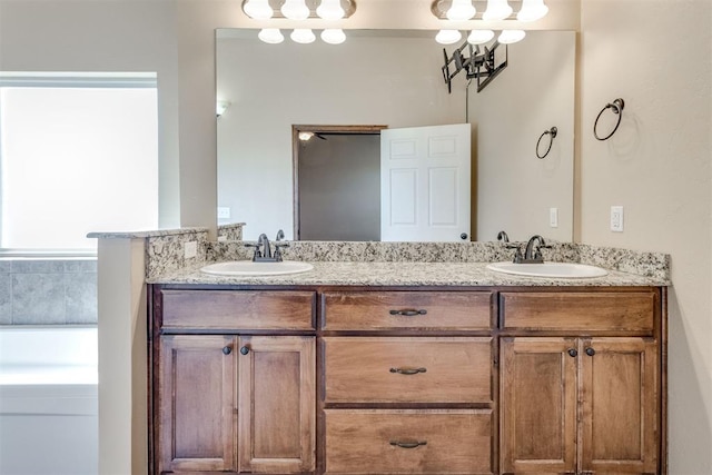 3719 Black Forrest Ct, Newcastle, OK 73065 - bathroom featuring double vanity and a sink