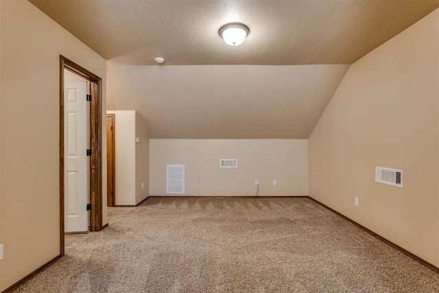 3719 Black Forrest Ct, Newcastle, OK 73065 - additional living space featuring carpet, visible vents, and lofted ceiling