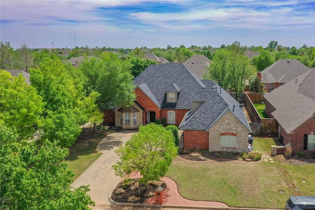 drone / aerial view featuring a residential view