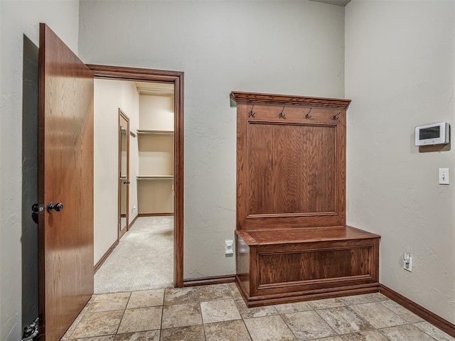 mudroom with baseboards