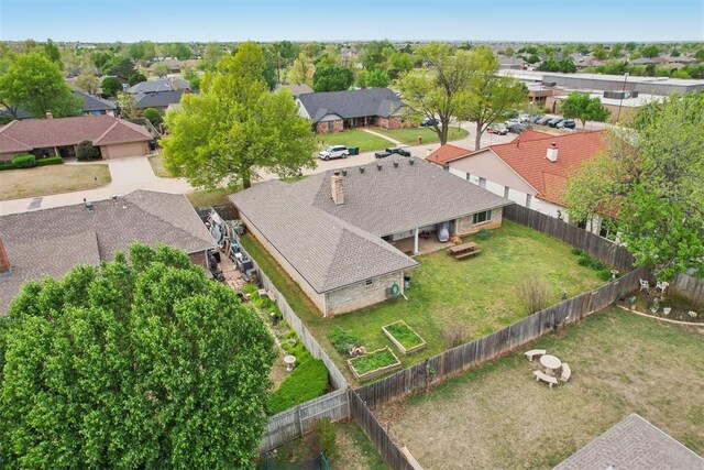 10404 Durham Dr, Oklahoma City, OK 73162 - bird's eye view featuring a residential view