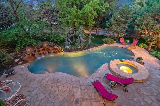 3920 Creek Bank Dr, Edmond, OK 73003 - view of pool featuring a patio and a pool with connected hot tub