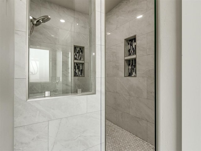 bathroom with walk in shower