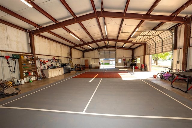 2400 Lost Lake Ln, Yukon, OK 73099 - garage with a workshop area