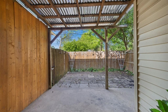 view of patio / terrace with fence