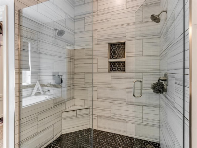 3108 Drake Crest Dr, Edmond, OK 73034 - bathroom featuring a shower stall