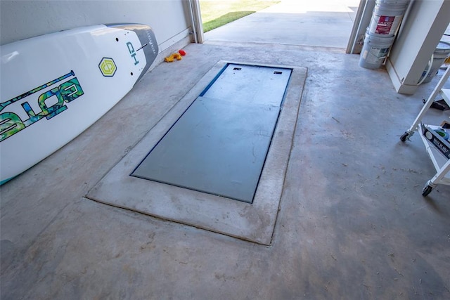 view of storm shelter