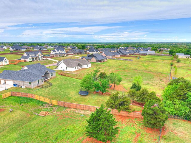 bird's eye view with a residential view