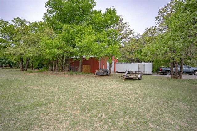 2400 Whiteoak Dr, Blanchard, OK 73010 - view of yard featuring an outdoor structure and a pole building