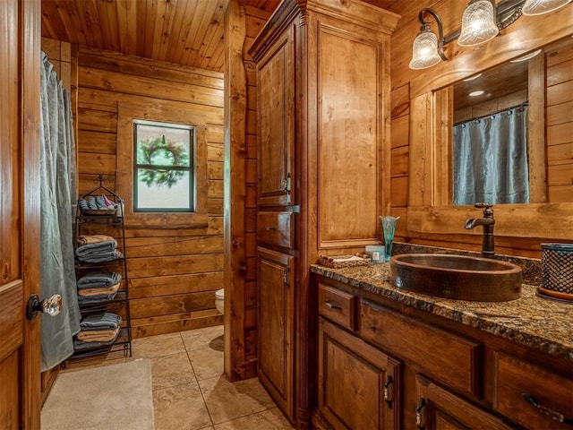 2010 Shady Cv, Sulphur, OK 73086 - full bathroom with wooden walls and wood ceiling