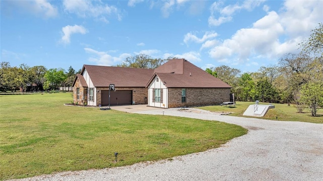 130 Quail Dr, Healdton, OK 73438 - view of home's exterior featuring concrete driveway, a lawn, a shingled roof, and a garage