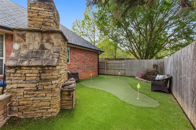 4608 Greystone Ct, Norman, OK 73072 - view of yard with a fenced backyard