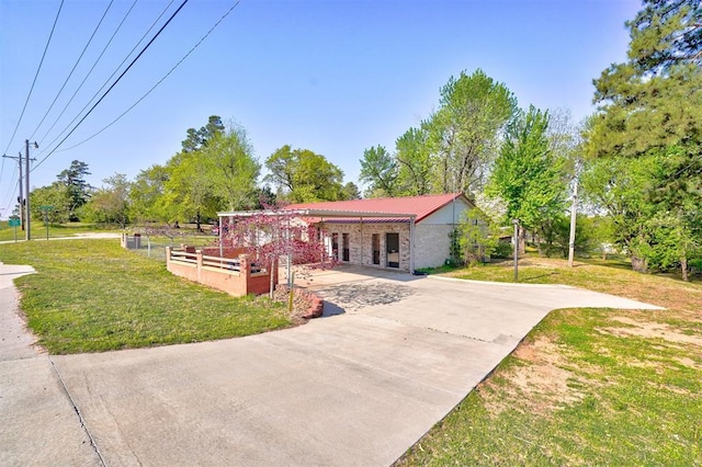 6205 S Choctaw Rd, Choctaw, OK 73020 - view of front facade featuring a front yard