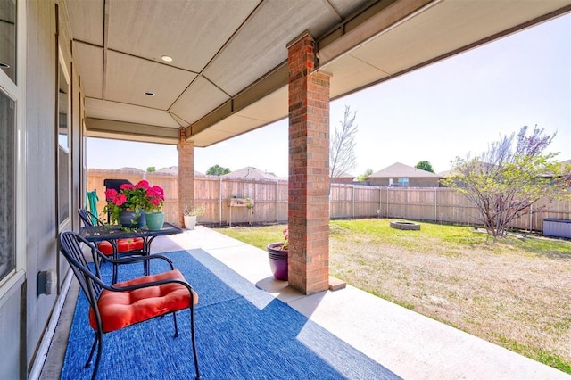 18313 Summer Grove Ave, Edmond, OK 73012 - view of patio with a fenced backyard
