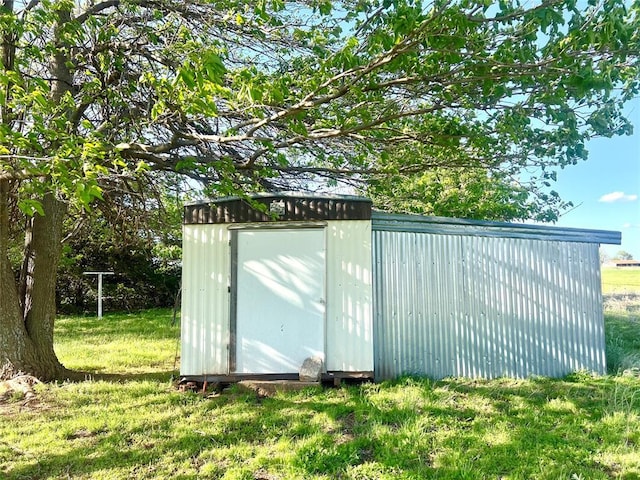 view of shed