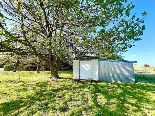 view of shed