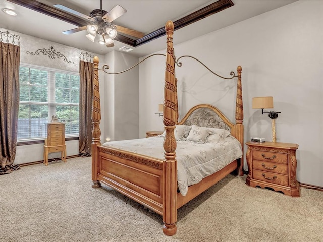 13401 Grapevine Trl, Oklahoma City, OK 73170 - carpeted bedroom with baseboards and a ceiling fan