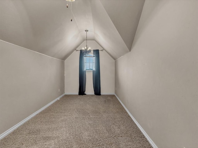 13401 Grapevine Trl, Oklahoma City, OK 73170 - bonus room featuring vaulted ceiling, carpet, and baseboards