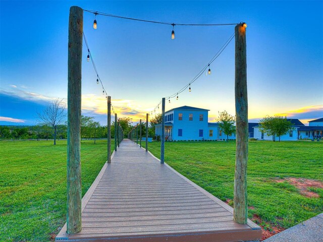 18443 Boardwalk Xing, Norman, OK 73072 - exterior space with a lawn